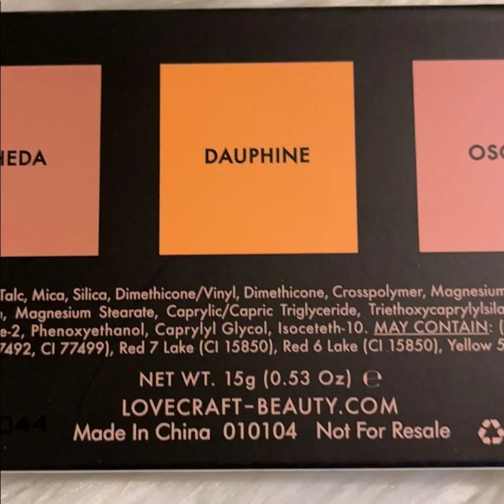 Lovecraft Beauty Blush Palette 3 Shades and Mirror New In Box